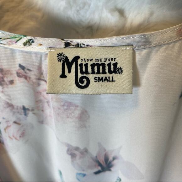 Show Me Your MuMu Women's Floral Shawna Fit and Flare Mini Dress Small Sundress - Picture 7 of 13